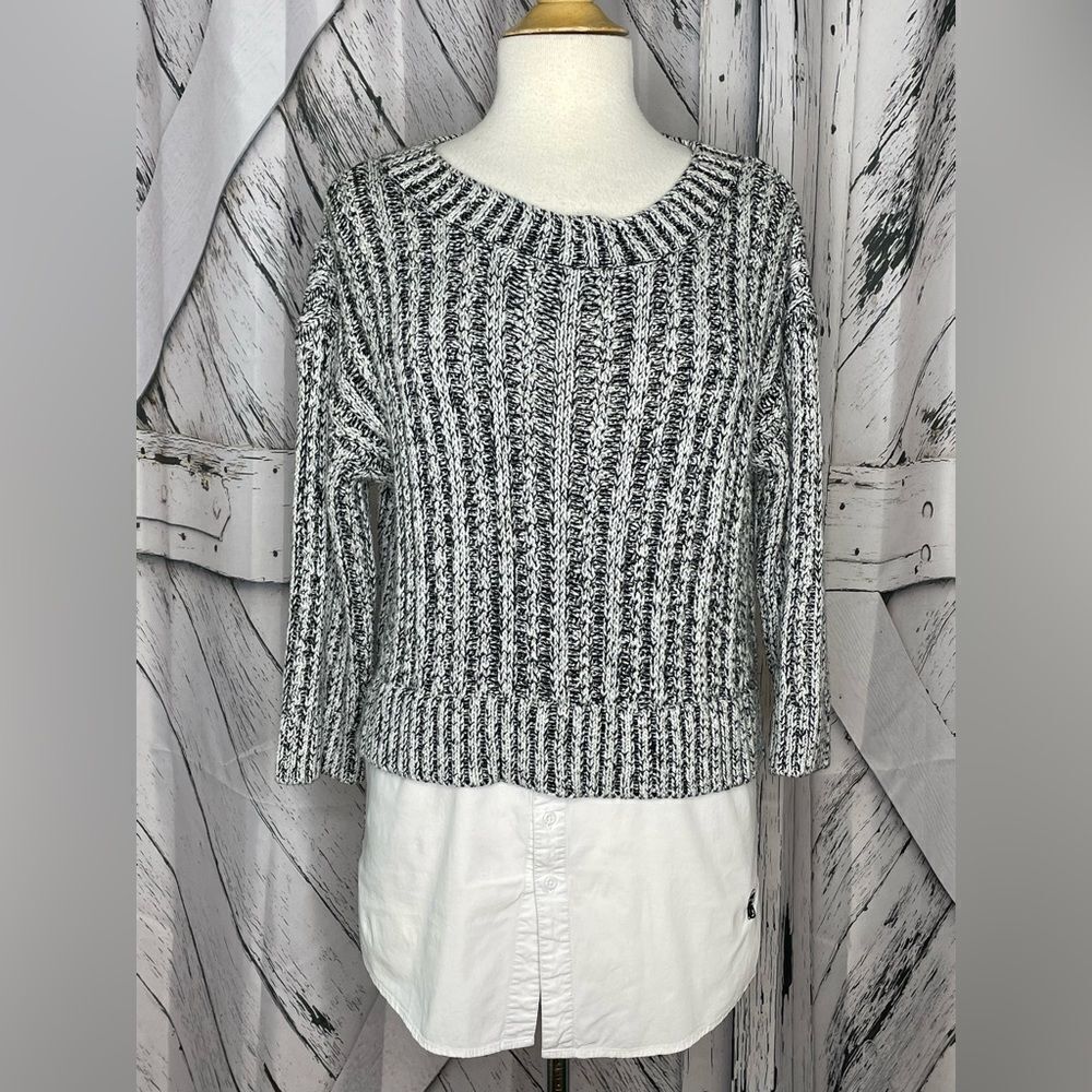 THAKOON Marled Sweater w/Shirttail L